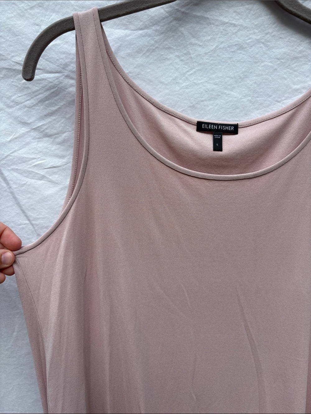 Eileen Fisher Blush Pink Sleeveless Scoop Neck Tank - Picture 5 of 9